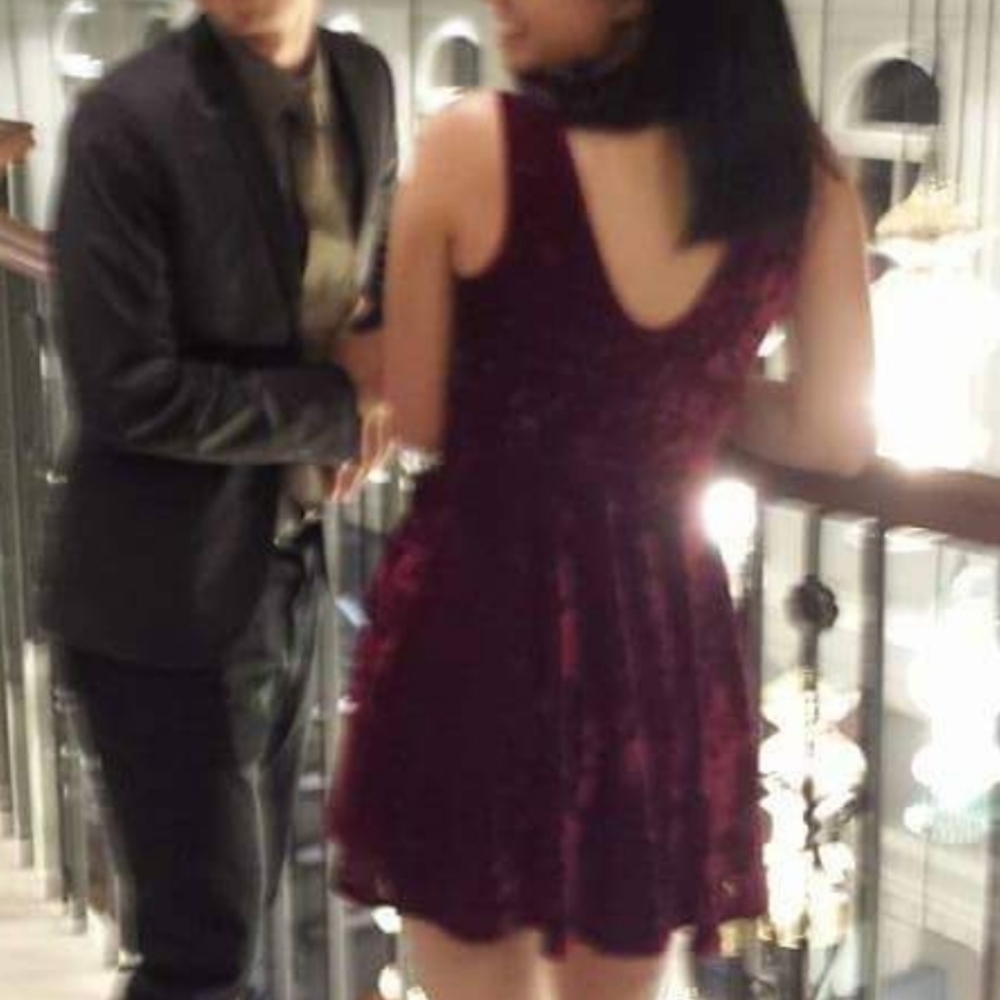 Velvet skater dress